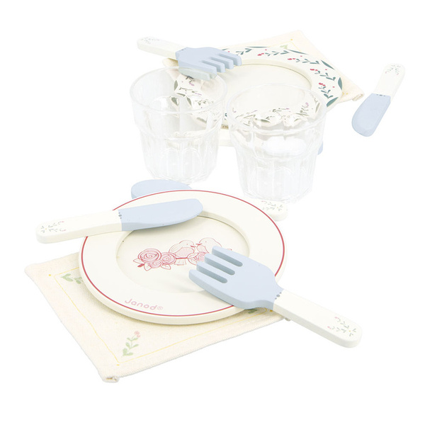 Zestaw piknikowy w walizce z akcesoriami, drewniany, 3 lata+, Janod