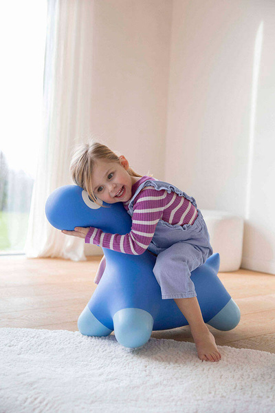 Dmuchany skoczek Hoppi Dino Cosmic blue dla dzieci 2 lata+, QUUT