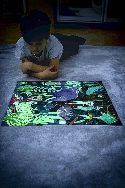 Puzzle rodzinne świecące w ciemności Dżungla 500 elementów 8+, Mudpuppy