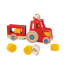 Drewniany traktor do ciągnięcia z przyczepką Farma dla dzieci 12 m+, Janod