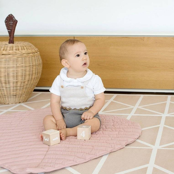 Mata do zabawy z bawełny organicznej w kształcie liścia Leaf Mat Sea Shell, Toddlekind