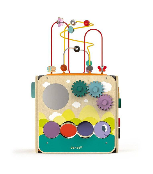 Wielofunkcyjna kostka edukacyjna z pętlą duża, Janod