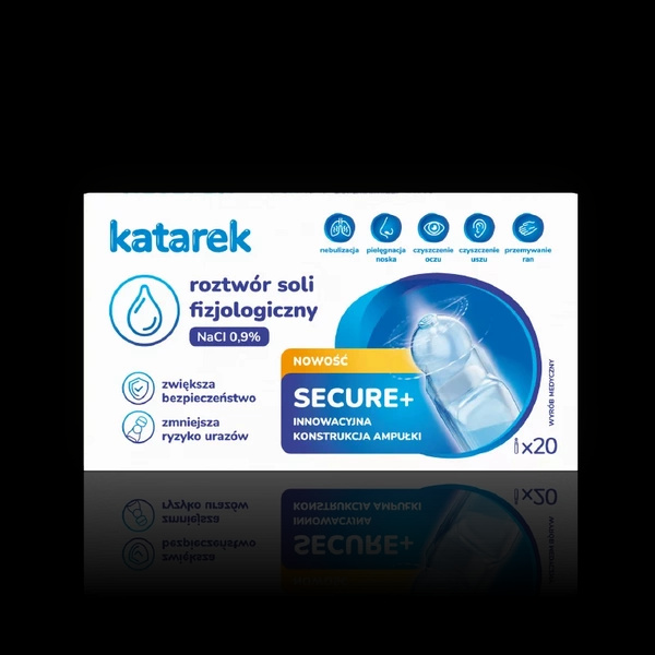 Sól fizjologiczna Ampułki Katarek Secure+ 20x5ml, roztwór NaCl