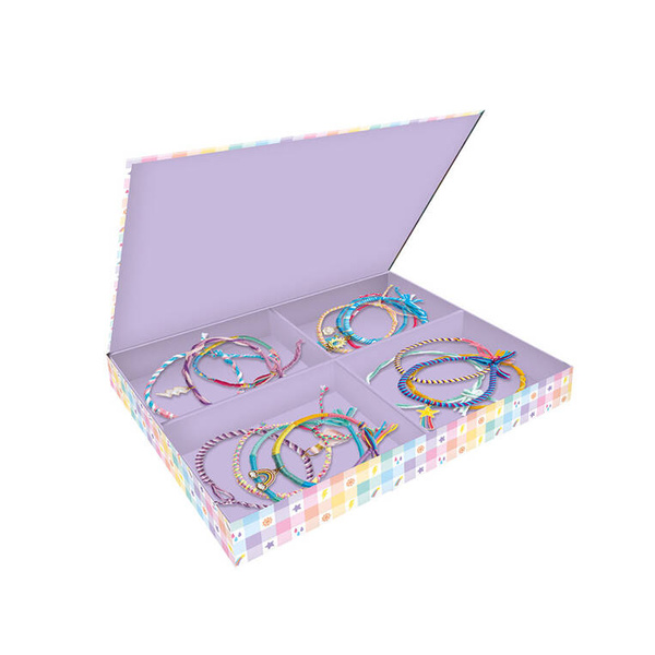 Zestaw kreatywny do tworzenia biżuterii Tęczowe bransoletki 30 szt. 8+, Janod