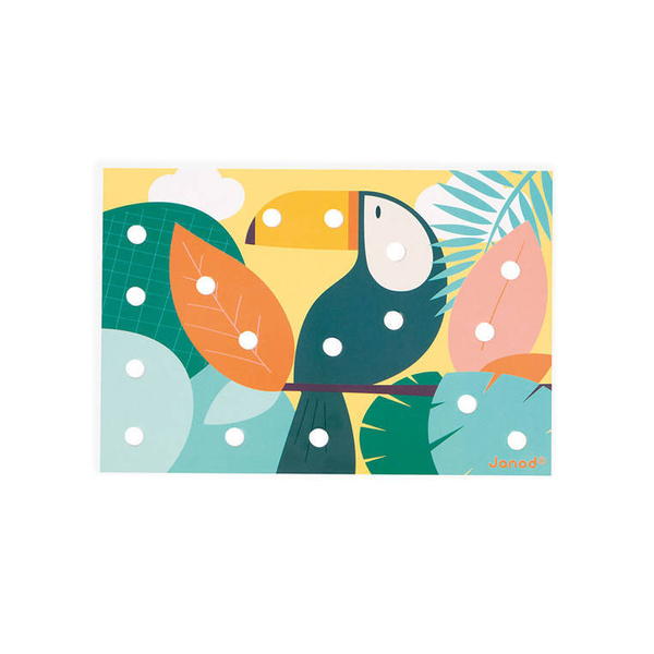 Układanka pierwsza drewniana mozaika 2+, Janod