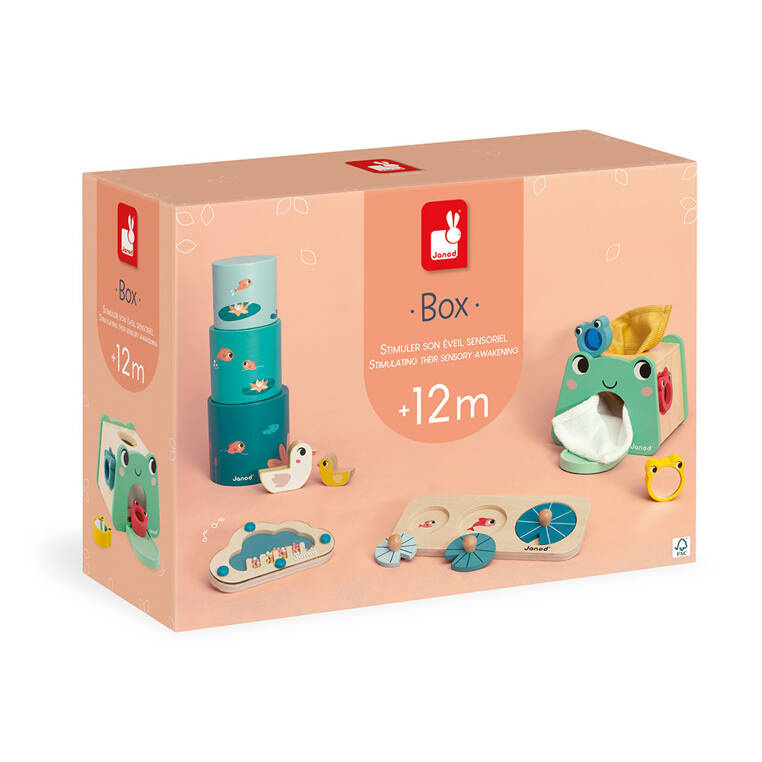 Zestaw zabawek edukacyjnych Janod Box 12 m+
