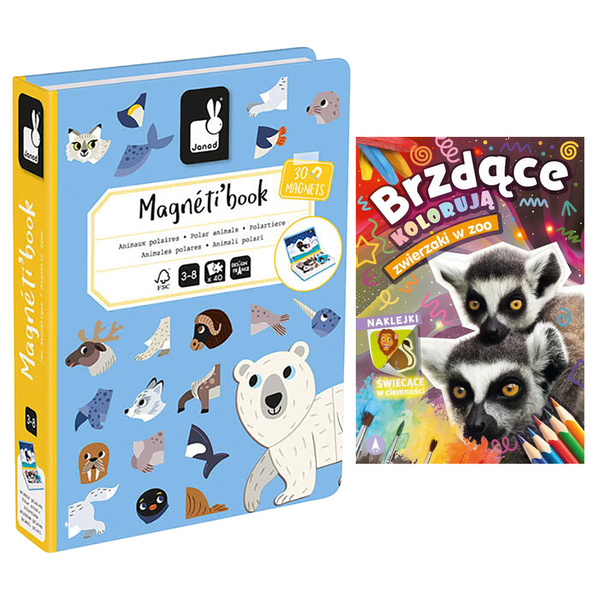 Układanka magnetyczna Magnetibook Zwierzęta polarne dla dzieci 3+, Janod