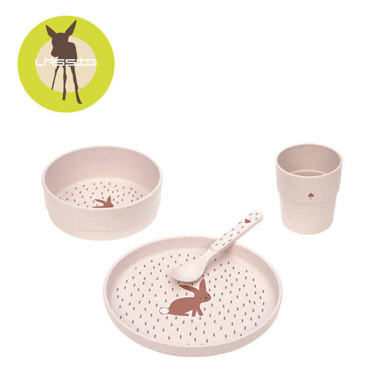 Komplet naczyń dla dzieci Little Forest Zajączek Lassig