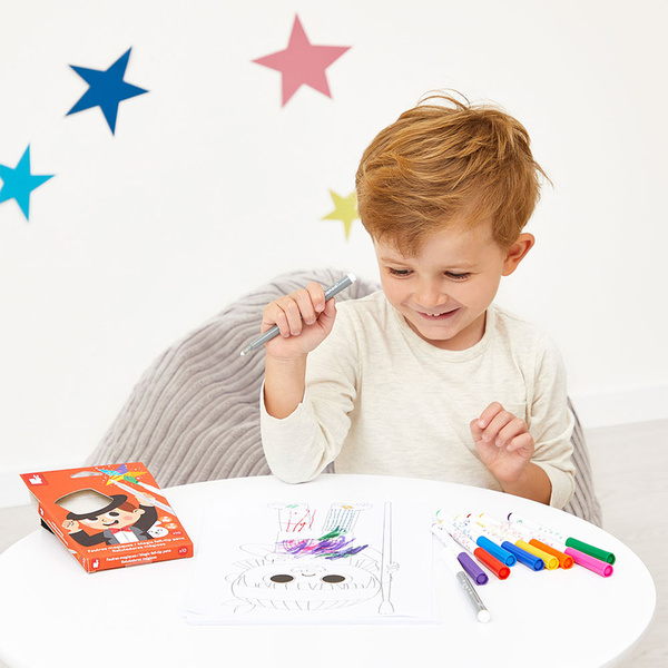 Zestaw kreatywny - Magiczne flamastry zmieniające kolor, 3 lata+, Janod