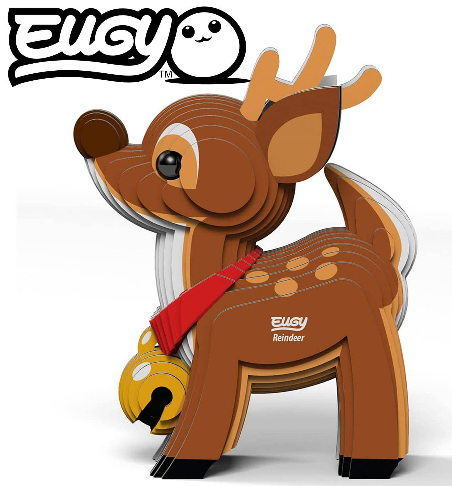 Ekologiczne puzzle 3D Renifer Eugy – kreatywna zabawka dla dzieci