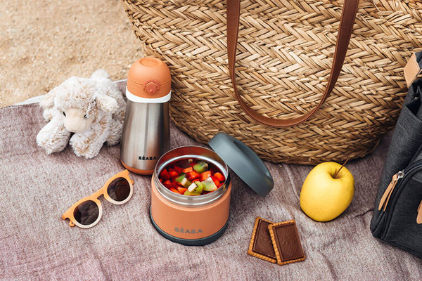 Termos - pojemnik obiadowy ze stali nierdzewnej duży terrcotta 500ml, Beaba