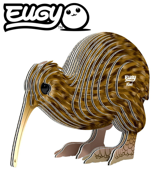 Układanka Puzzle 3D Brązowy Kiwi - zestaw kreatywny dla dzieci 6 lat+, Eugy