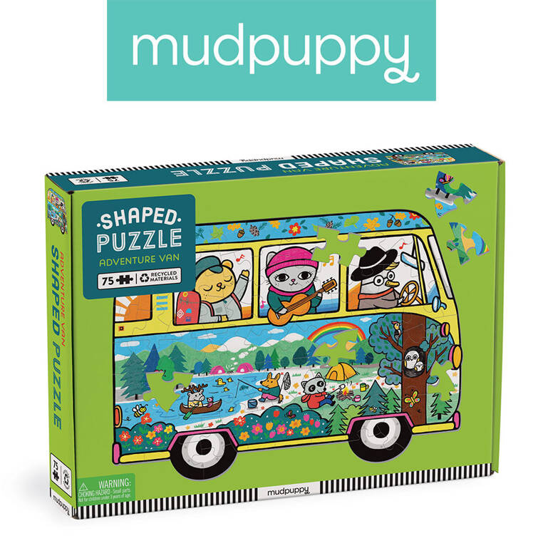 Puzzle konturowe Van Mudpuppy 75 elementów - kolorowy motyw, edukacyjna zabawka