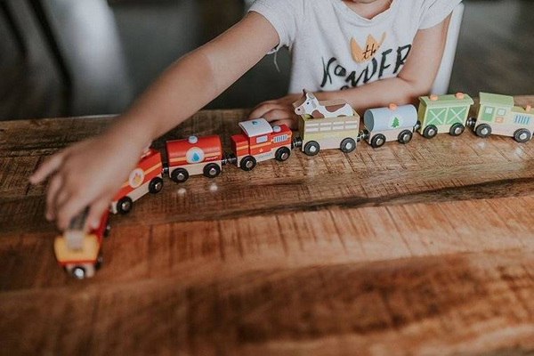 Pociąg drewniany Straż pożarna Story, Janod