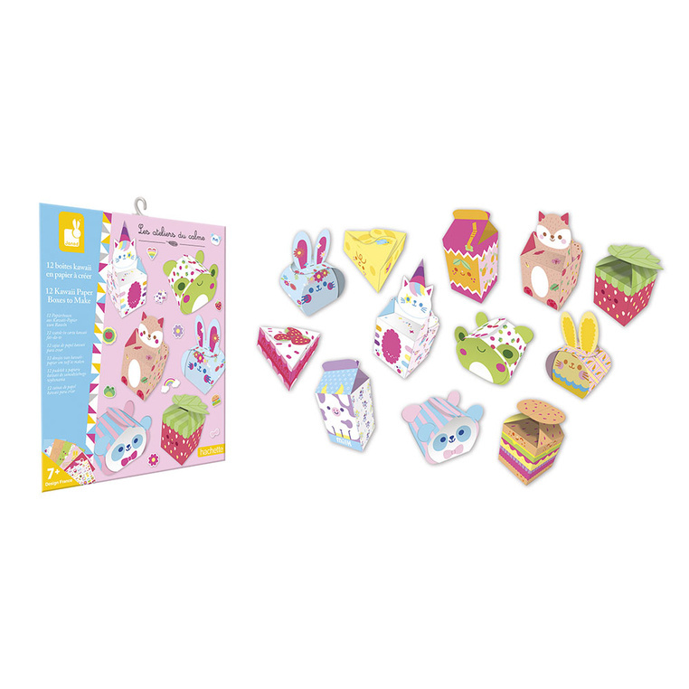 Zestaw kreatywny Kawaii Janod pudełeczka z papieru 7 lat+