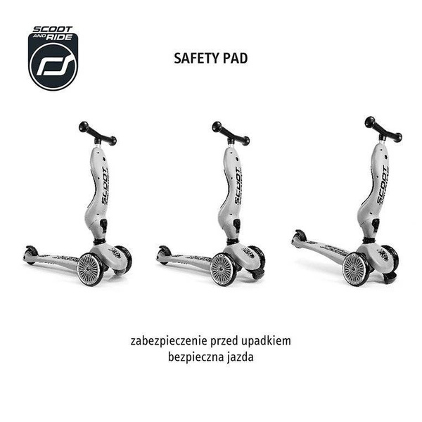 Scoot and Ride HK1 2w1 jeździk i hulajnoga dla dzieci 1-5 lat, kolor: Ash