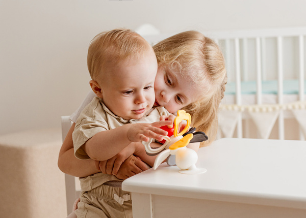 Zabawka sensoryczna - Terkoczący Ogród, kontrastowy, dla dzieci, 3m+, Dumel