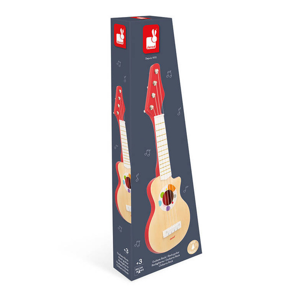 Gitara rockowa Confetti - instrument muzyczny dla dzieci, 3 lata+, Janod