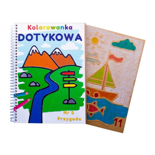 Wypukła kolorowanka dotykowa Przygoda, brązowa - eko, Robot Manufacture