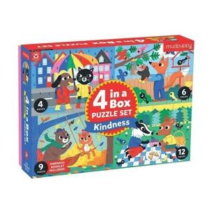 Mudpuppy Puzzle progresywne „Życzliwość” 4, 6, 9 i 12 elementów 2+
