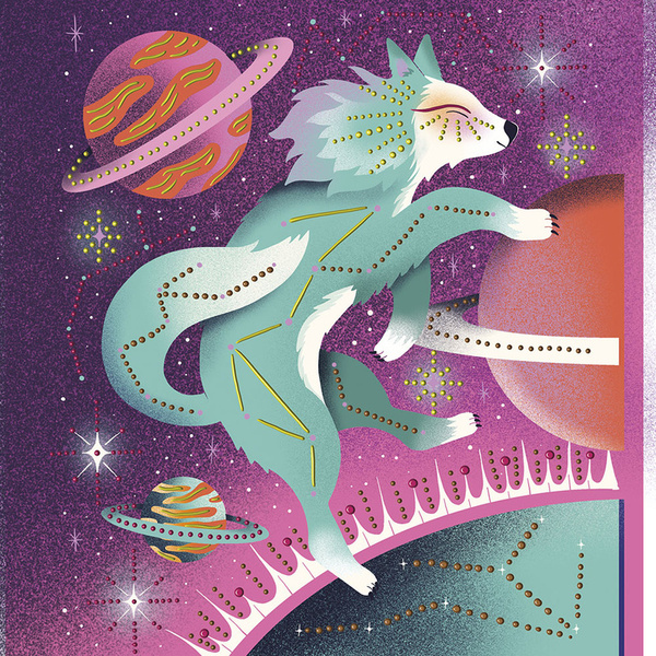 Zestaw kreatywny do malowania Kosmiczne zwierzęta, dla dzieci, 8 lat+, Janod