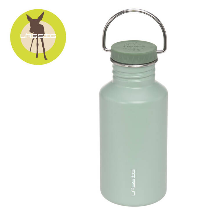 Lassig Bidon stalowy 500 ml Unique zielony bezpieczeństwo
