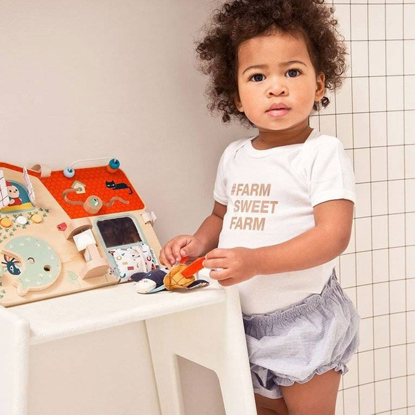 Drewniana tablica manipulacyjna Farma 0 m+, Lilliputiens