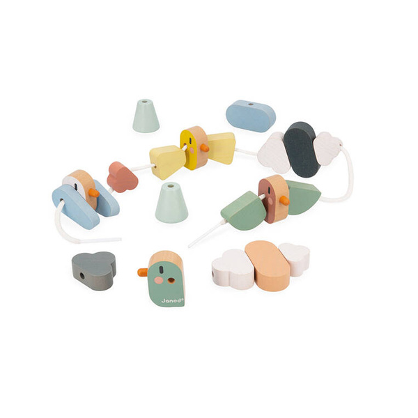 Nawlekanka z drewnianymi ptaszkami Sweet Cocoon dla dzieci 2 lata+, Janod