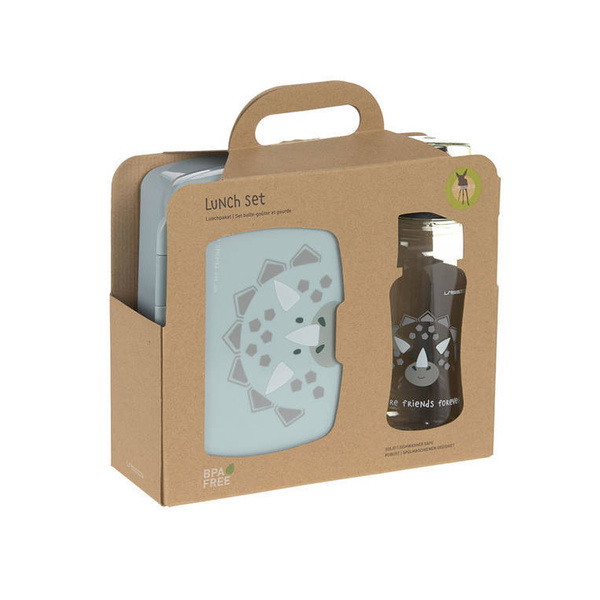 Zestaw na lunch Lunchbox + Tritanowa butelka - bidon 460 ml About Friends Dinozaur, Lassig