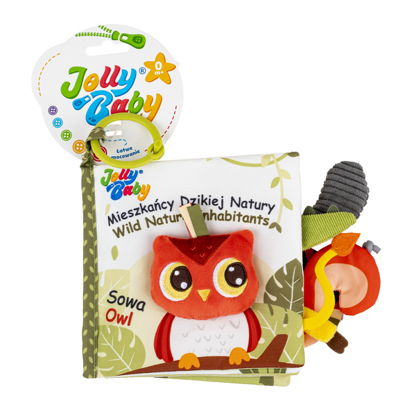 Książeczka sensoryczna Mieszkańcy Dzikiej Natury dla dzieci 0m+, Jolly Baby