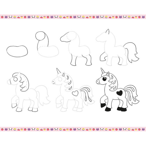 Zestaw kreatywny Rysowanie krok po kroku Modele kawaii dla dzieci 6+, Janod