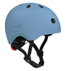 Zestaw: Scoot and Ride Kask dla dzieci 3+ rozm. S-M, kolor: Steel + ochraniacze rozm. S