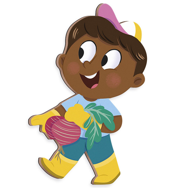 Magnetyczna układanka W ogródku Magneti'stories, dla dzieci, 3 lata+, Janod