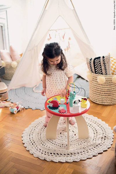 Stolik edukacyjny duży drewniany Baby Forest, Janod