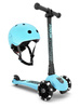 Zestaw: Scoot and Ride HK3 Hulajnoga dla dzieci 3+ z kółkami LED, kolor: Blueberry + kask rozm. S-M