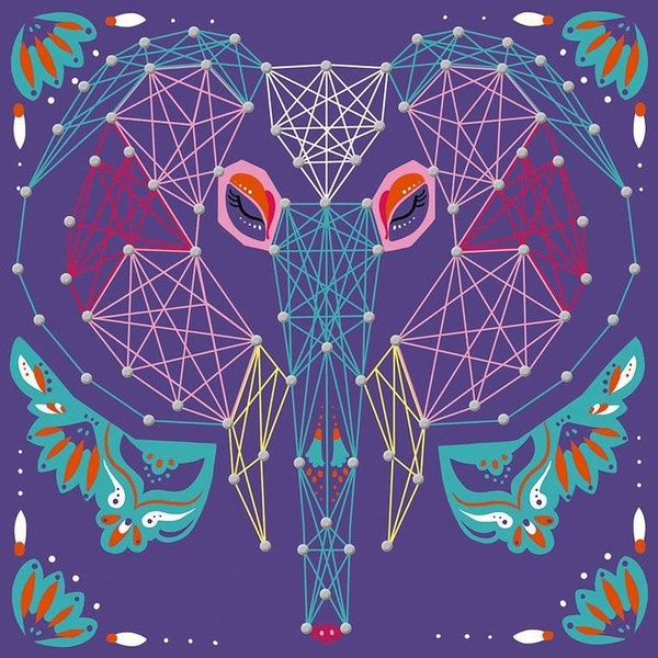 Zestaw kreatywny Przeplatanka 3D String art Zwierzęta 10+, Janod