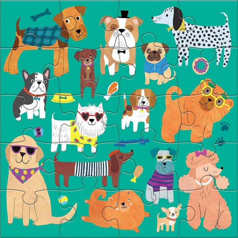 Puzzle magnetyczne Koty i psy Mudpuppy – kolorowe ilustracje