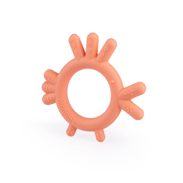 Silikonowy Gryzak kurczak Brzoskwiniowy, Giligums