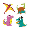 Zestaw kreatywny - książeczka z naklejkami Dinozaury , dla dzieci, 3+, Janod