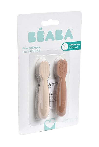 Zestaw pierwszych sztućców - łyżeczka - gryzak, dla dzieci, 4 m+, Beaba