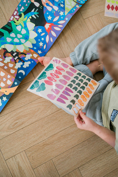 Zestaw do wyklejania Naklejki holograficzne 200+ szt., dla dzieci, 4 lata+, Mudpuppy