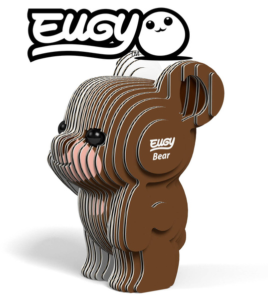 Układanka Puzzle 3D Niedźwiedź - zestaw kreatywny dla dzieci 6+, Eugy