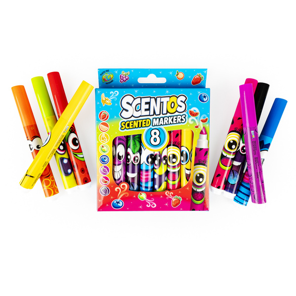 Pachnące Markery - Śmieszne Minki, zestaw 8 szt., 3 lata+, Scentos
