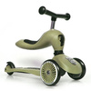 Zestaw: Scoot and Ride HK1 2w1 jeździk i hulajnoga dla dzieci 1-5 lat, kolor: Olive + kask S-M, kolor: Olive
