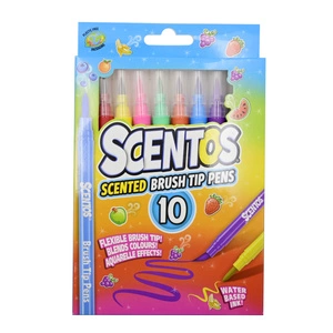 Pachnące Flamastry - Pędzel, zestaw 10 szt., dla dzieci, 3 lata+, Scentos