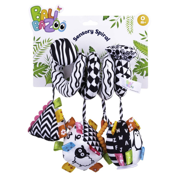 Kontrastowa spiralka do łóżeczka figury geometryczne Dumel, Balibazoo