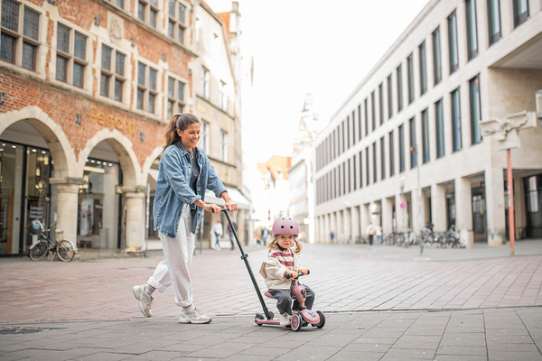 Scoot and Ride HK1 Push and Go 2w1 jeździk i hulajnoga dla dzieci 1-5 lat, kolor: Wildberry