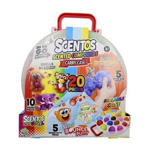 Pachnące Masy Plastyczne - Walizeczka, zestaw 20 szt., 3 lata+, Scentos