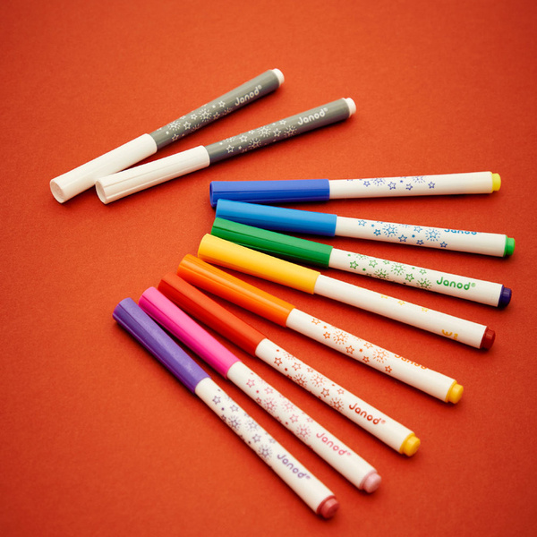 Zestaw kreatywny - Magiczne flamastry zmieniające kolor, 3 lata+, Janod