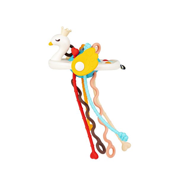 Zabawki sensoryczne - Łabędź Kolorowe Linki, dla dzieci 18 m+, Tuli Fun, Dumel